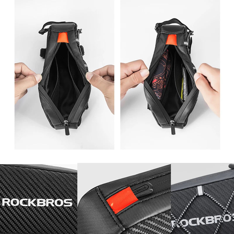 ROCKBROS Bicycle Bag Reflective Front Top Frame Tube Bag