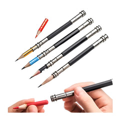 5/10pcs Metal pencil extender pen receiver plain pencil clip double headed pencil extender pencil case kit desenho