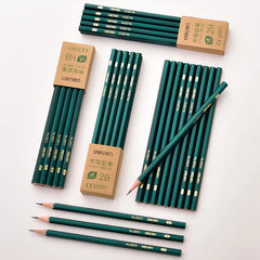 Deli 10pc/Lot Wooden Lead Pencil 2B/HB/2H Lapices Drawing Pencils School Student Pens Art Stationery Supplies with Sharpener