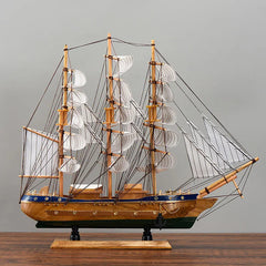 Wood Ship model Ornaments living room Crafts modern home decoration