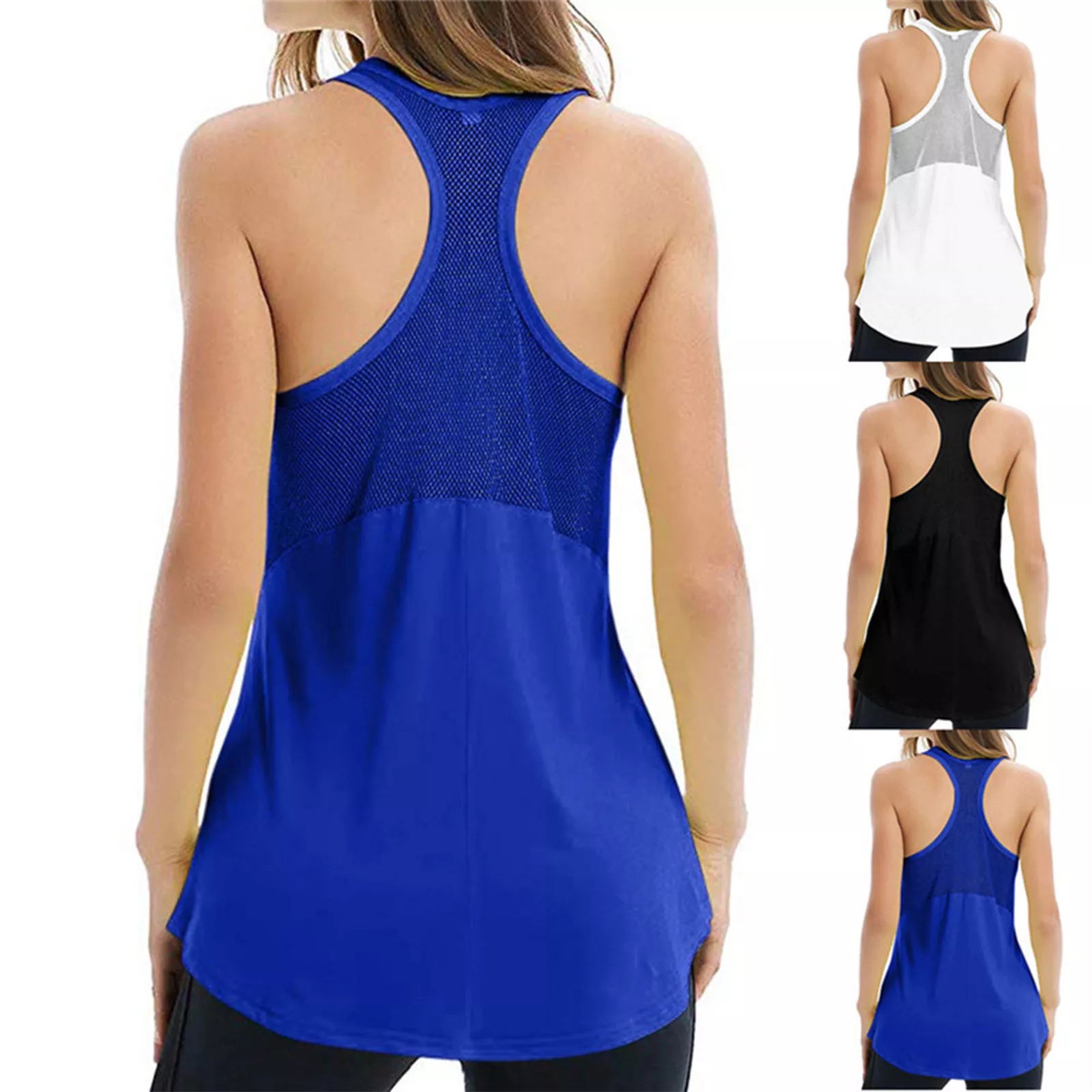 Women Sleeveless Racerback Yoga Vest Sport Singlet Female Athletic Fitness Sport Tank Tops Gym Running Training Yoga Shirts