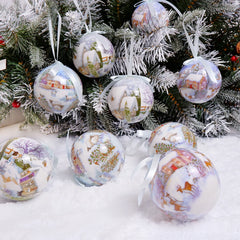 6PCS Xmas Tree Hanging Ball Ornament Decorations Gift New Year Navidad Eazy Hang Ball