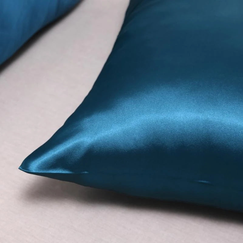 SISISILK-1PC Pure Emulation Silk Satin Pillowcase For Bed Summer Smooth Cool Sleeping Pillowcases