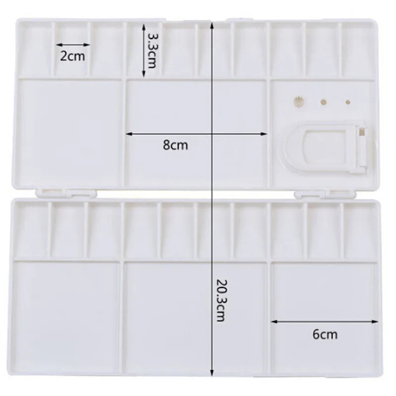 1PC 25 Grids Palette Large Art Paint Tray Artist Oil Watercolor Plastic Palettes For Painting Drawing Supply Kids Drawing Toy