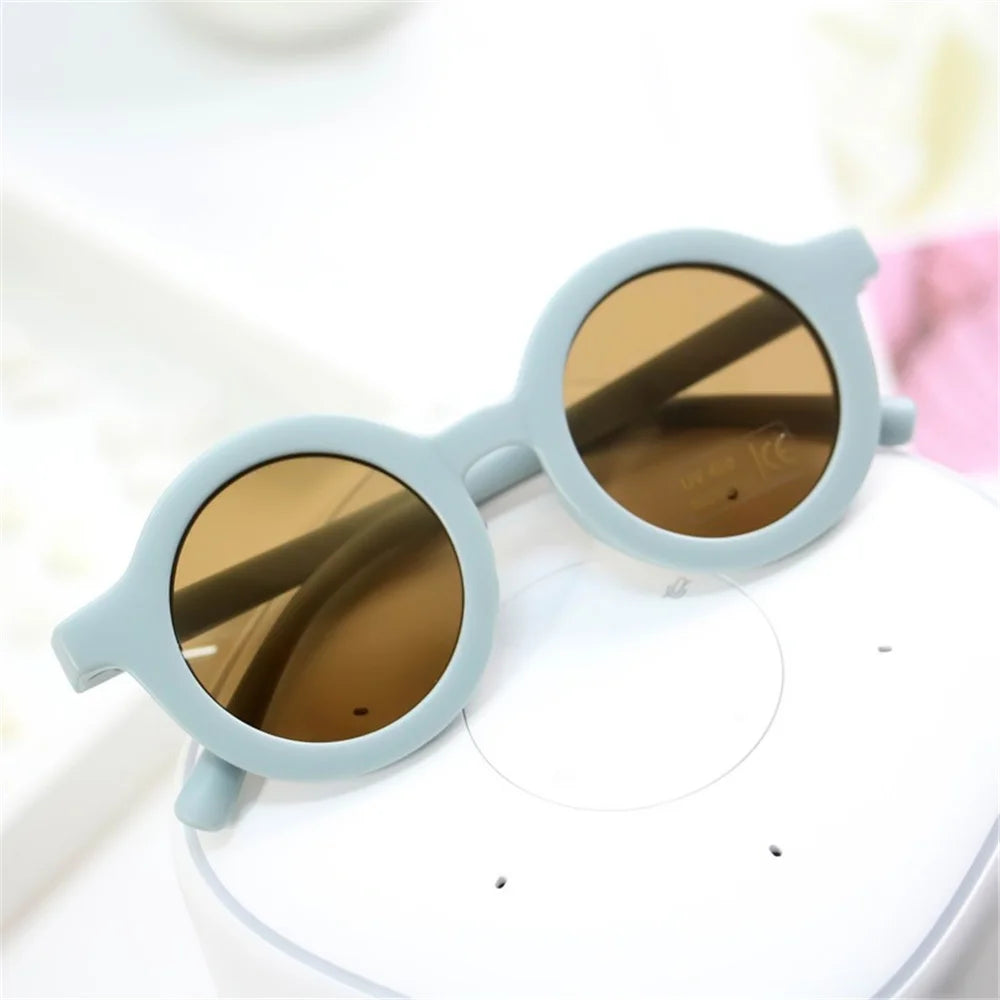 New Child Cute Retro Metal Round Frame Sunglasses  Kids Summer Fashion Wild Glasses Boys And Girls UV400 Protection Eyewear