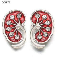 Kidney Pin Medical Gift Doctors Nurse Color Brooches Pins Crystal Trendy Jewellery