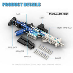 Creative CSGO M4A1 Gun Building Blocks With Brick Bullet MOC HK416C Single Shot DIY Assembly Rifle Toys