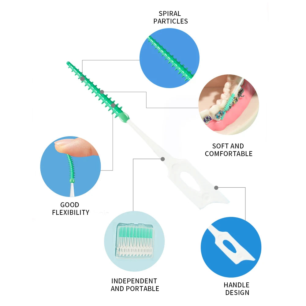 Adults Interdental Brushes Clean Between Teeth Floss  Toothpick  Dental Oral Care Tool