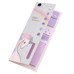 Memo Pad Kawaii Unicorn Sticky Notes Cute Adhesive Notepad