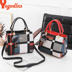 Handbag Women Stitching Female Ladies Totes