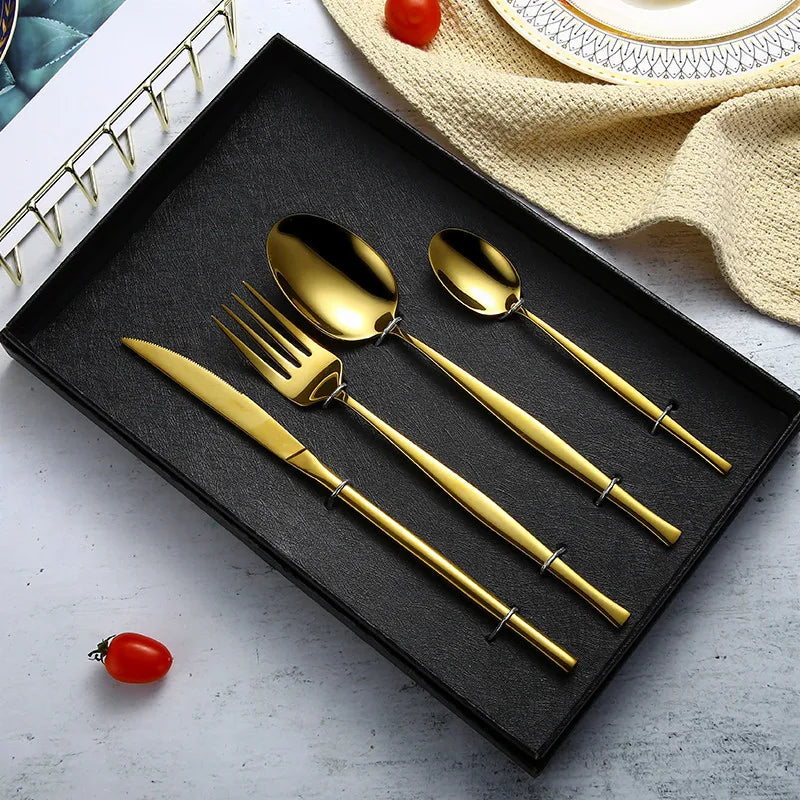 Stainless Steel Cutlery Silverware Spoon Set Dinner Set