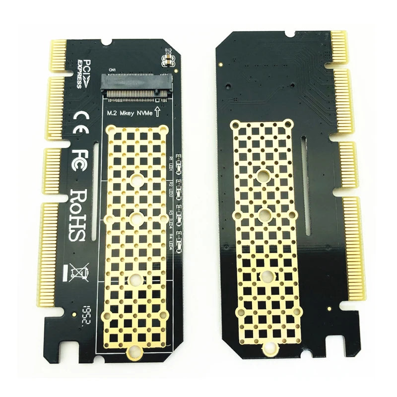 M.2 NVME PCIE to M2 Adapter LED NVME SSD M2 PCIE x16 Expansion Card Computer Adapter Interface M.2 NVMe SSD To PCIE M.2 Adapter