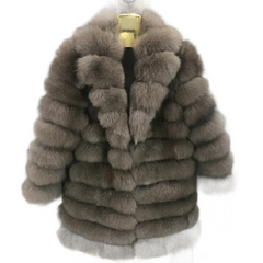 Detachable Real Fox Fur Jacket for Women