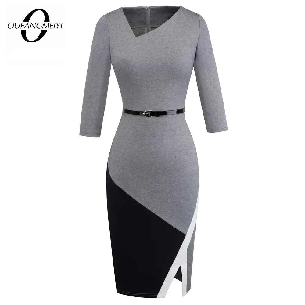 Work Business Office Bodycon Elegant Pencil Dress