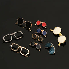 Fashion Alloy Enamel Oil Glasses Sunglasses Pins Brooches Men's