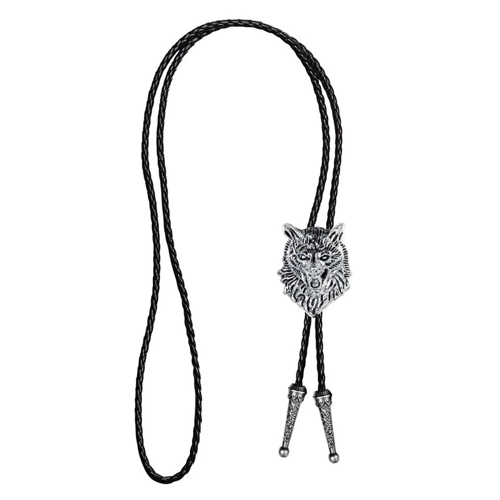 New style wolf head bolo tie collar rope hanging fashion men's and women's clothing pendant bolo tie accessories