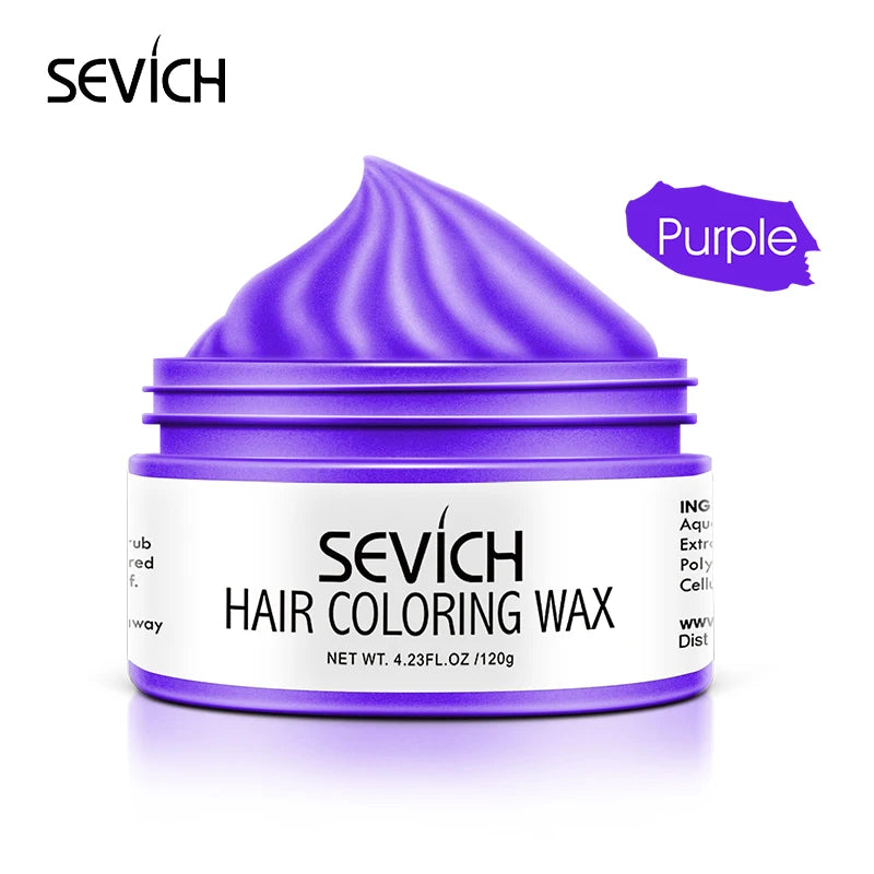 Sevich 10 colors Hair color wax Strong And Hold Unisex Hair Wax