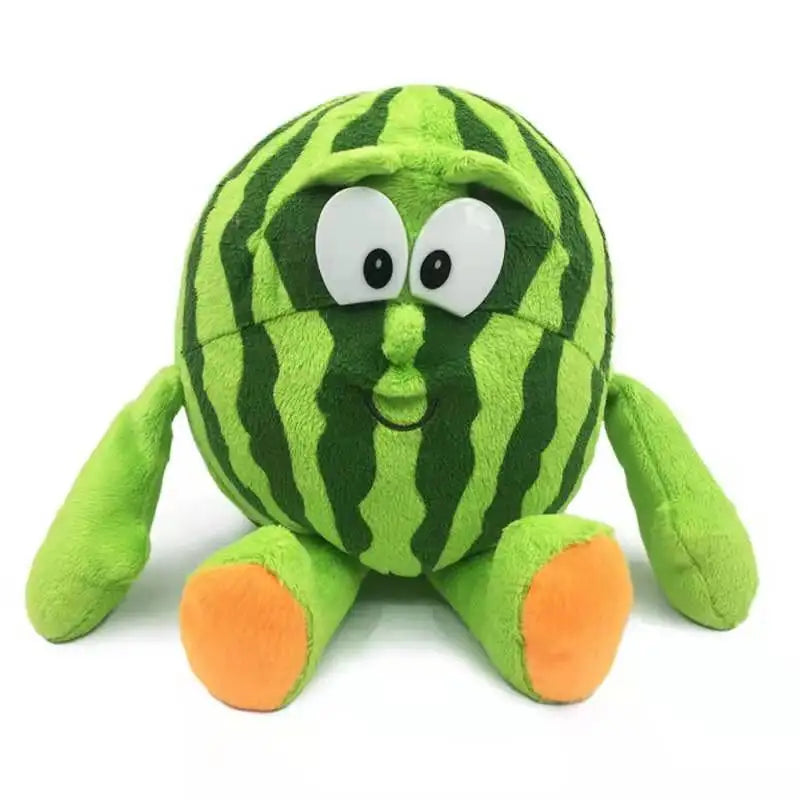 25㎝ Vegetables Fruits Plush Toys Cute Watermelon Garlic Pineapple Banana Soft Stuffed Elf  Plushie Doll for Kids Best Gifts