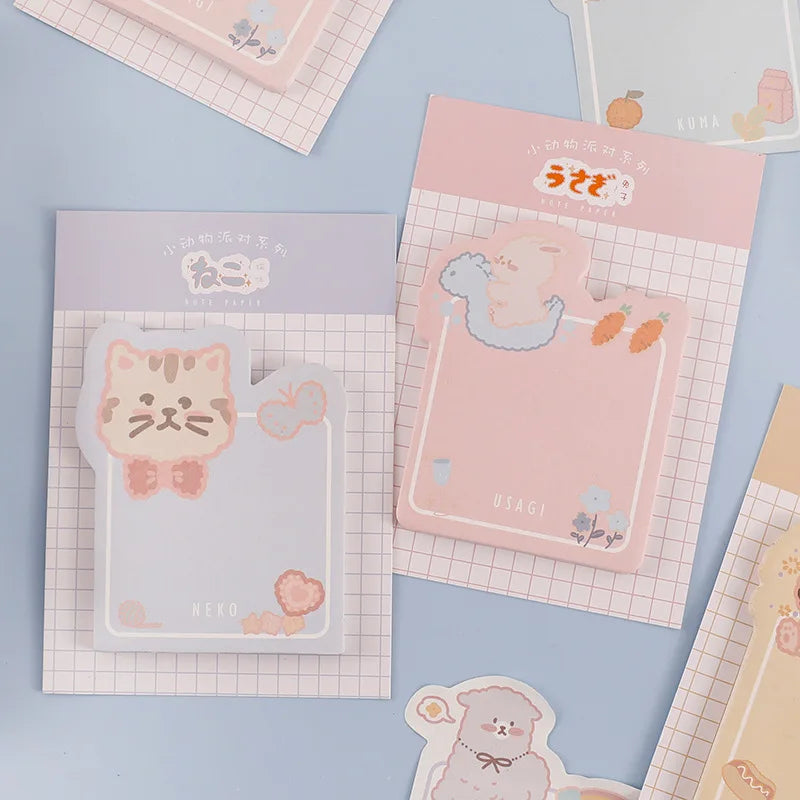 Cute cartoon animal party series Sticky Notes Memo Pad Diary