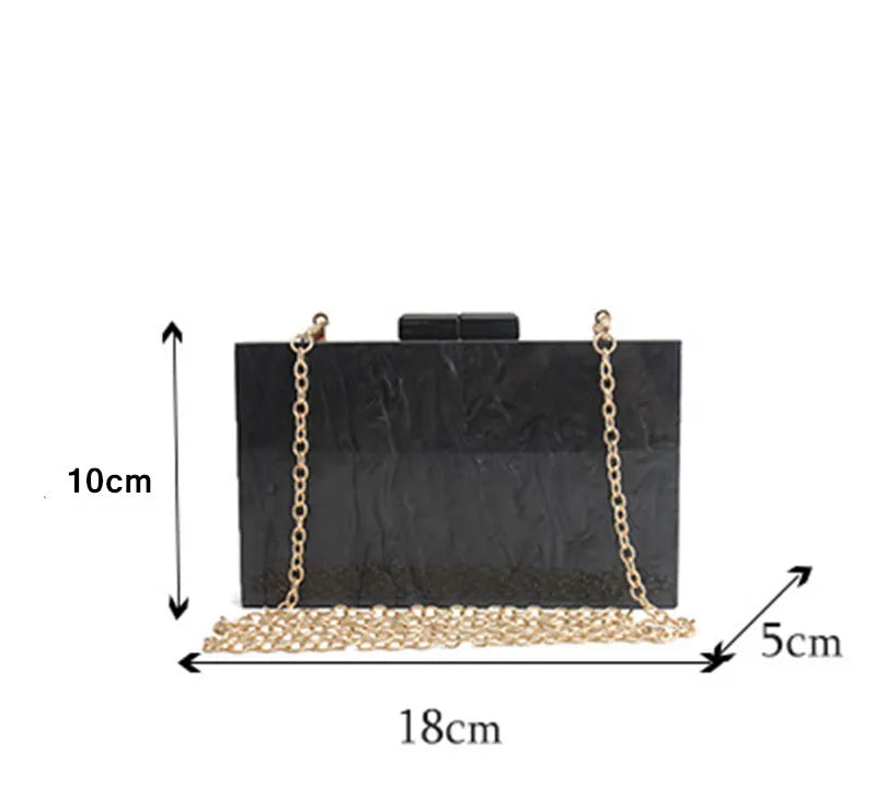 Totes Summer Beach Travel Party Evening Box Clutch champagne Small Acrylc Crossbody Bags