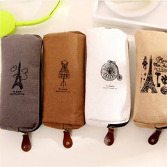 pencil bag students Paris style pencil cases