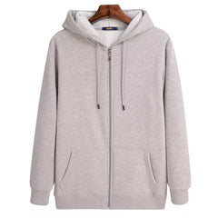 8XL Plus Size Women's Autumn Winter Fleece Hooded Cardigan Sweatshirts