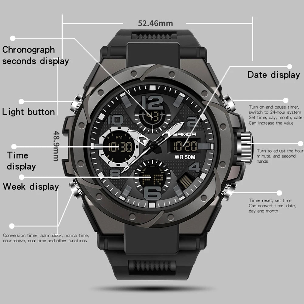 SANDA G Military Sports Watch