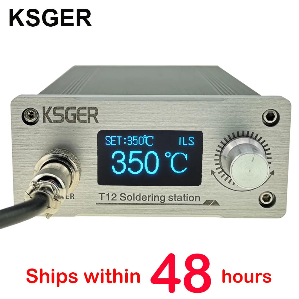 KSGER STM32 V3.1S T12 Soldering Station DIY OLED Tools Soldering T12 Iron Tips 907 Handle Metal Stand CNC Front Panel Tins Melt