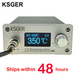 KSGER STM32 V3.1S T12 Soldering Station DIY OLED Tools Soldering T12 Iron Tips 907 Handle Metal Stand CNC Front Panel Tins Melt