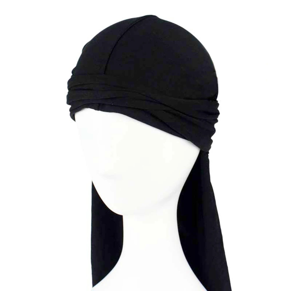 Men's Satin Bandanna Turban Wigs Men Silky Headwear Hat Durag