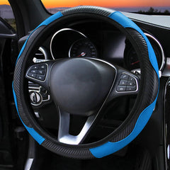 Carbon Fiber Leather Car Steering Wheel Cover