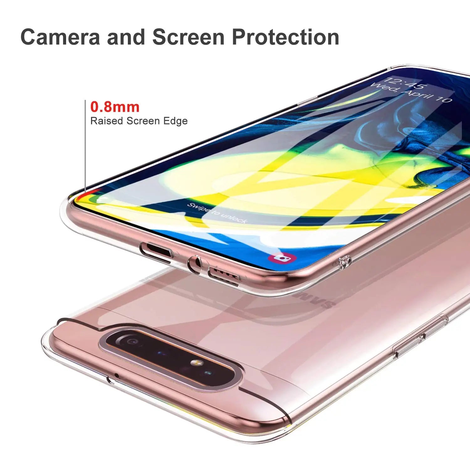 Transparent Silicone TPU Case for Samsung Galaxy A80 A90 5G Mobile Phone Back Cover