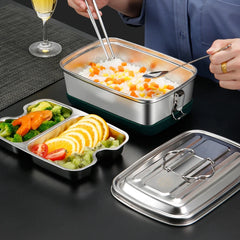 304 Stainless Steel Bento Lunch Box for Child Portable Grids Hermetic Food Storage Container Leakproof Picnic Thermal Boxes