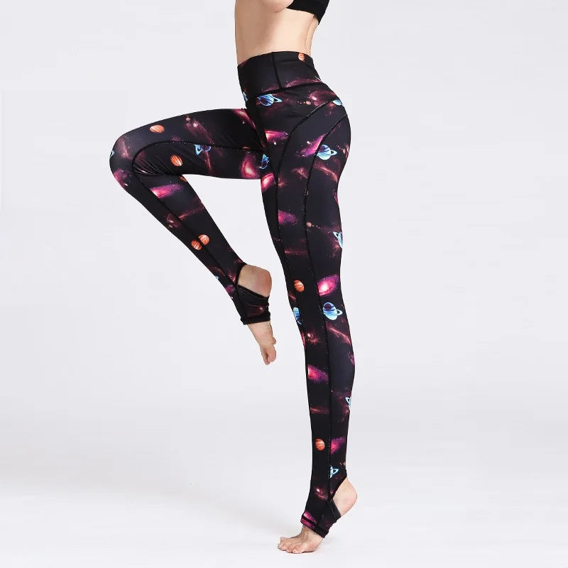 Cloud Hide Yoga Pants Flower Sports Leggings  High Waist Sexy Women Long Tights Running Trouser Workout Plus Size Tummy Control