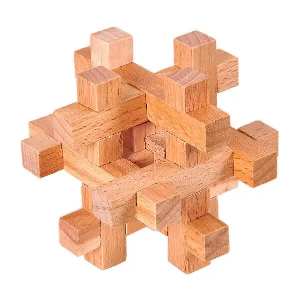 Classic Wooden Puzzle Mind Brain Teasers Burr Interlocking Puzzles Game Toys for Adults Children