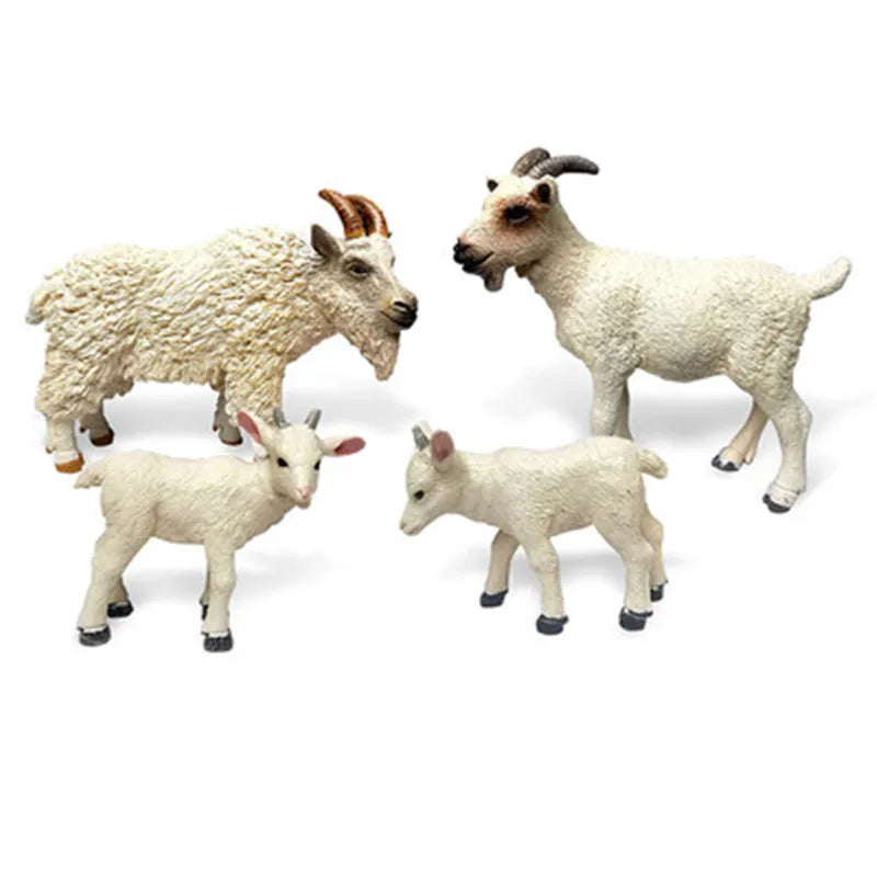 New DIY Wild Simulation Animal Model Mini Animals Goat Lamb Kids Cognitive Educational Toy for Children Kid Micro landscape Gift