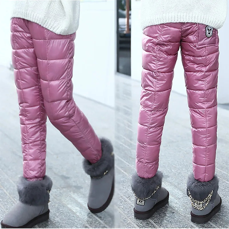 Winter Children Down Cotton Clothing Boys Pants