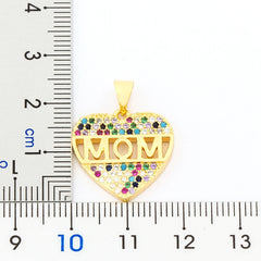 Zirconia Heart Necklace Pendant Decoration Jewelry for Women