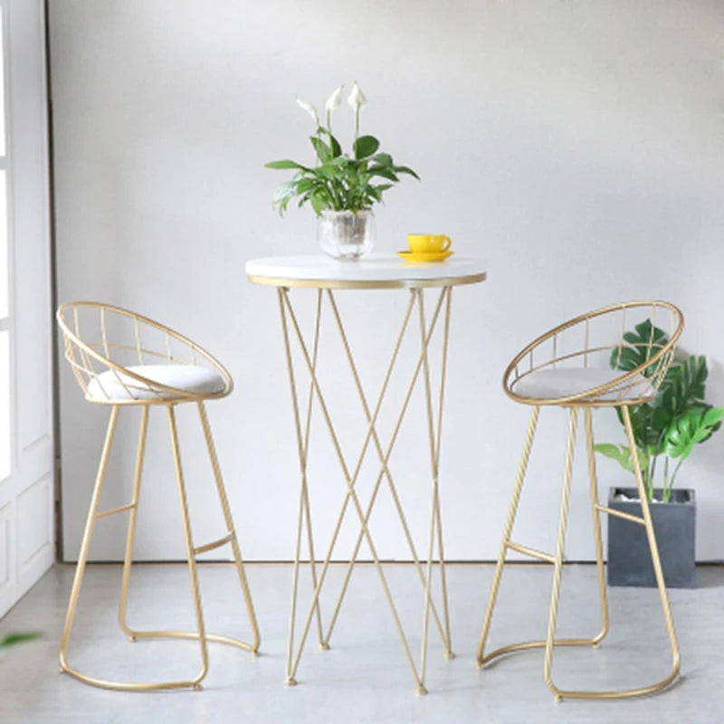 Bar stool modern wrought iron household furniture simple high stools