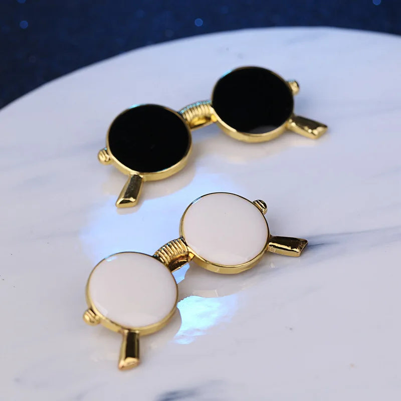 Fashion Alloy Enamel Oil Glasses Sunglasses Pins Brooches Men's