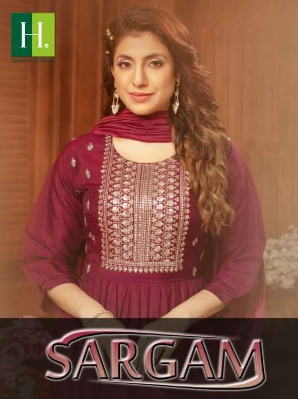 Sargam Festive Wear Readymade Nayra Cut Salwar Kameez