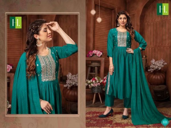 Sargam Festive Wear Readymade Nayra Cut Salwar Kameez