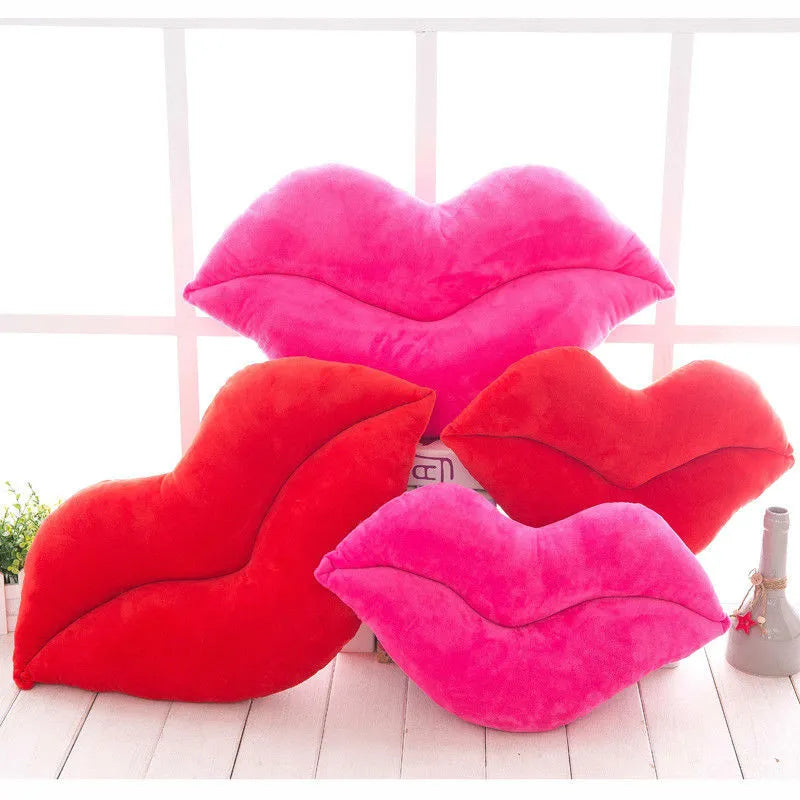 Lips Pillow 30cm Creative Pink Red Lips Shape Cushion