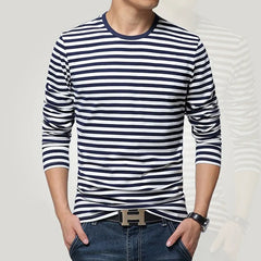 Navy style long-sleeve shirt