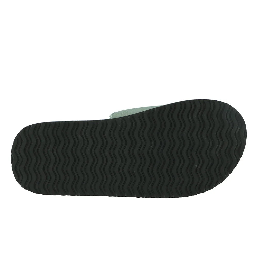 Comfortable Bathroom Slippers for Men Rubber Sole non-slip Gray Slide Beach Shoes Sandals