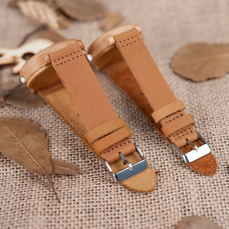 Couples Watches Lovers Handmade Natural Wood Luxury Wristwatches