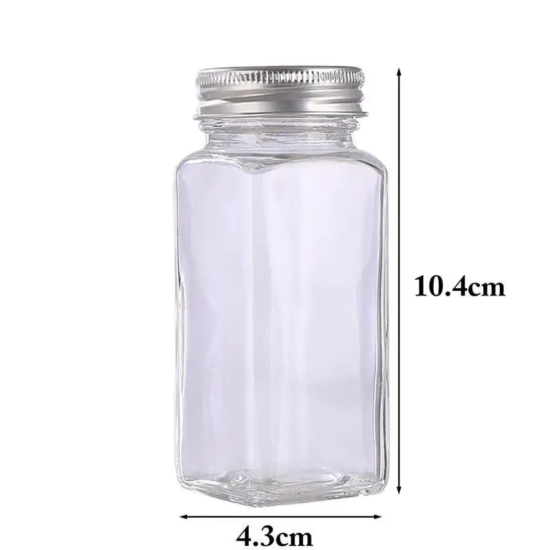 Glass Spice Salt Pepper Shakers Seasoning Jar Can Barbecue Condiment Jar Bottles