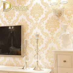 Luxury Modern Metallic 3D Damask Wall Paper Bedroom Living Room Wallpapers