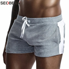 SEOBEAN Men Homewear Shorts  Casual Short Pants