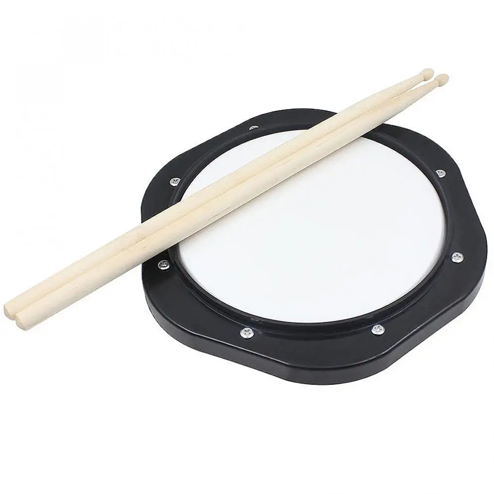 10 Inch Dumb Drum Practice Jazz Drums Exercise Training  ABS Drum Pad with Drum Sticks and Bag